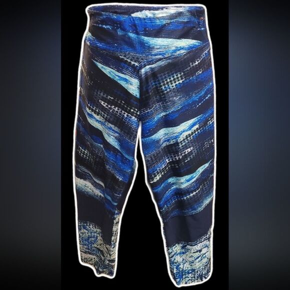 Vibrant Blue Abstract Women's Pants - Picture 1 of 1